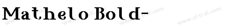 Mathelo Bold字体转换